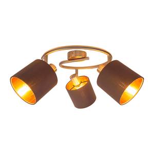 Plafondlamp Maron 3 lichtbronnen staal/polyester - bruin/goudkleurig