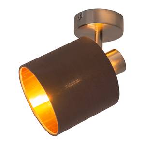 Deckenleuchte Maron 1-flammig Stahl / Polyester - Braun / Gold