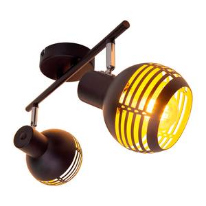 Plafondlamp Casco 2 lichtbronnen ijzer - zwart/goudkleurig