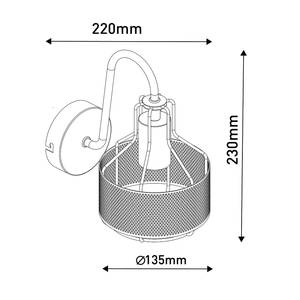 Wandlamp Foro 1 lichtbron ijzer - zwart