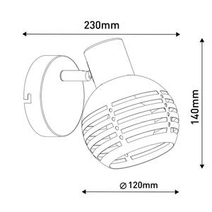 Plafonnier Casco 1 ampoule Fer - Noir / Doré