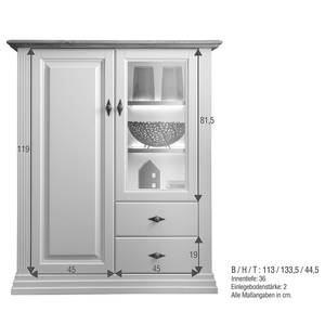 Credenza di legno massello Brattby A Pino / Rovere massello - Pino bianco / Rovere