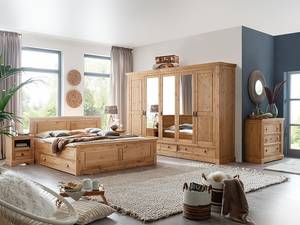 Houten slaapkamerset Sodak 4 delig massief grenenhout - Breedte: 310 cm