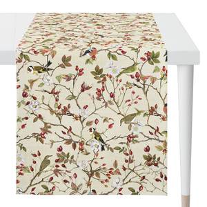 Tischläufer 5603 Baumwolle / Polyester - Beige / Rot - 48 x 140 cm - Beige / Rot