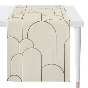 Chemin de table Vision Viscose / Polyester - Beige - 44 x 140 cm - Beige