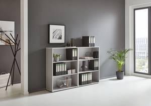 Set di 2 scaffali da ufficio Avin Materiale a base di legno - Grigio chiaro - Color grigio chiaro - Altezza: 114 cm