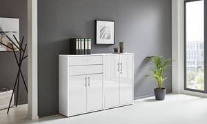 Armoire murale Avin - 2 éléments A Blanc / Blanc brillant