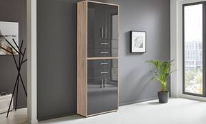 Armoire murale Avin - 2 éléments C Imitation chêne Sonoma / Anthracite brillant