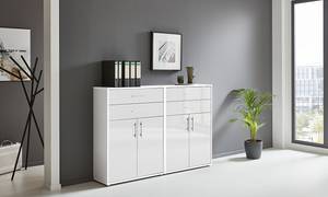 Armoire murale Avin - 2 éléments B Blanc / Blanc brillant