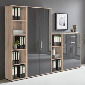 Armoire murale Avin - 4 éléments C Imitation chêne Sonoma / Anthracite brillant