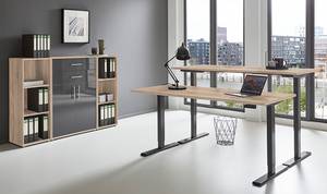 Ensemble de bureau Avin - 4 éléments B Imitation chêne Sonoma / Anthracite brillant