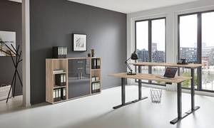 Ensemble de bureau Avin - 4 éléments B Imitation chêne Sonoma / Anthracite brillant