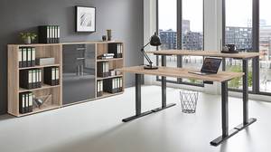 Ensemble de bureau Avin - 4 éléments C Imitation chêne Sonoma / Anthracite brillant