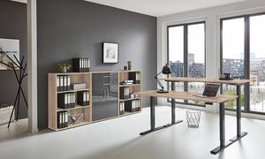 Ensemble de bureau Avin - 4 éléments C Imitation chêne Sonoma / Anthracite brillant