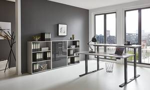 Ensemble de bureau Avin - 4 éléments C Gris clair / Anthracite brillant