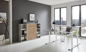 Büro-Set Avin 4-teilig Set B Holzwerkstoff-  Liche Sanremo Dekor / Lichtgrau - Eiche Sanremo Dekor