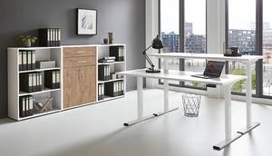 Büro-Set Avin 4-teilig Set D Holzwerkstoff   Eiche Sanrem Dekor / Weiß - Eiche Sanremo Dekor / Weiß