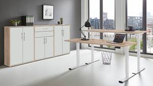 Ensemble de bureau Avin - 3 éléments A Imitation chêne de Sonoma / Blanc