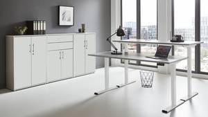 Ensemble de bureau Avin - 3 éléments A Gris clair / Blanc mat