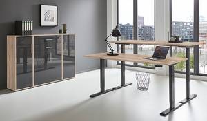 Ensemble de bureau Avin - 4 éléments F Imitation chêne Sonoma / Anthracite brillant