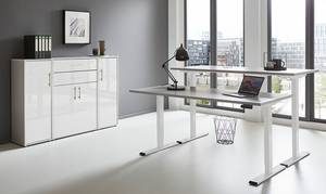 Ensemble de bureau Avin - 4 éléments E Gris clair / Blanc brillant