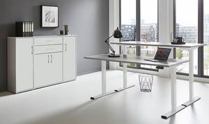 Ensemble de bureau Avin - 4 éléments E Gris clair / Blanc mat