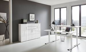 Ensemble de bureau Avin - 4 éléments E Blanc / Blanc brillant