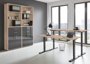 Ensemble de bureau Avin - 5 éléments A Imitation chêne Sonoma / Anthracite brillant