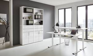 Ensemble de bureau Avin - 5 éléments B Blanc / Blanc brillant