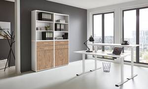 Büro-Set Avin 5-teilig Set A Holzwerkstoff-  Eiche Sanrem Dekor / Weiß - Eiche Sanremo Dekor / Weiß