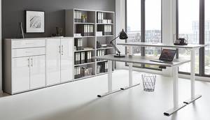 Ensemble de bureau Avin - 5 éléments C Gris clair / Blanc brillant