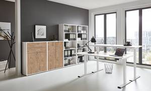 Büro-Set Avin 5-teilig Set D Holzwerkstoff   Eiche Sanrem Dekor / Weiß - Eiche Sanremo Dekor / Weiß