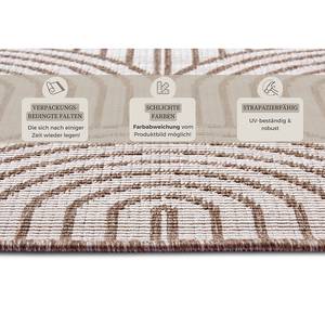 In- & outdoorvloerkleed Pangli polypropeen - Beige/wit - 160 x 230 cm