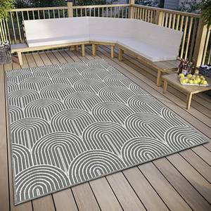 In- & outdoorvloerkleed Pangli polypropeen - Silver White - 160 x 230 cm