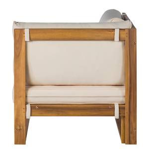 Loungeset acaciahout Mavre 2-delig massief acaciahout/polyester - beige