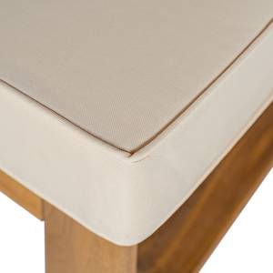 Loungeset acaciahout Mavre 2-delig massief acaciahout/polyester - beige