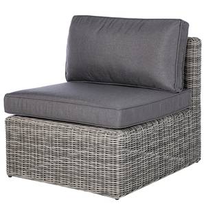 Loungeset Voia aus Polyrattan 3-teilig D Aluminium / Polyester - Grau