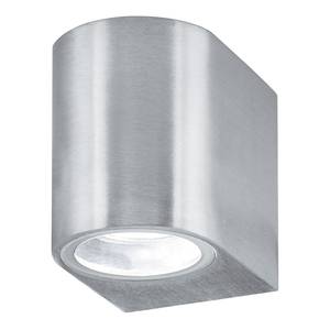 Lampada da parete a 1 luce Porch Vetro trasparente / Alluminio - Argento