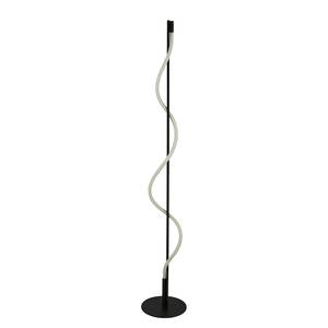 Lampada da tavolo a 1 luce Serpent Acciaio / Silicone - Nero