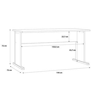 Bureau Patal Eikenhoutlook Artisan - Breedte: 144 cm