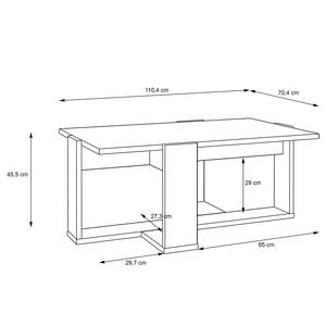 Salontafel Garnida wit/Artisan eikenhouten look