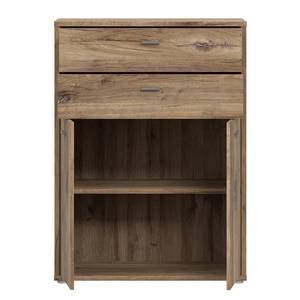 Armoire bureau Hipple 115 cm 2 tiroirs Imitation chêne en étain