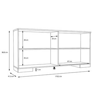 Sideboard Geriva Weiß / Eiche Catania Dekor