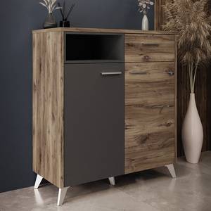 Kast Ildera tin-eikenhouten look/grijs