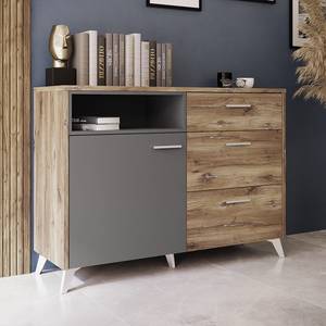 Sideboard Ildera Zinneiche Dekor / Grau - Breite: 125 cm