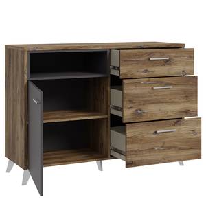 Sideboard Ildera Zinneiche Dekor / Grau - Breite: 125 cm