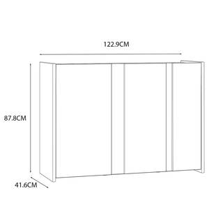 Kast Sloken 123 cm eikenhouten look/zwarte marmeren look