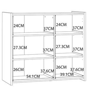 Kommode Sloken 99 cm Eiche Dekor / Marmor Schwarz Dekor