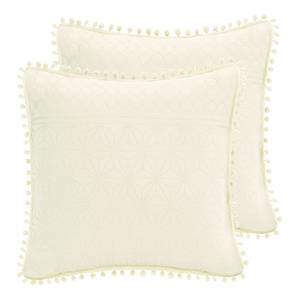 Kussen Ladore set van 2 polyester - Crème - 45 x 45 cm