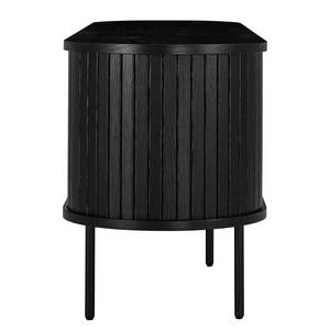 Meuble TV BARAWOH Plaqué bois véritable - Chêne noir - Largeur : 150 cm